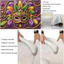 7x5ft Mardi Gras Backdrop Carnival Masquerade Mask Photography Background Mardi Gras Birthday Party Decorations Photo Studio Props (7x5FT210x150cm)