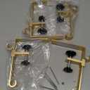 Acrridi Stocking Hangers for Mantel, 4 Pcs 2 in 1 Adjustable Fireplace Christmas Stocking Holder, No-Drill, Easy to Install Garland Hanger for Christmas Decorations, Fits 0.1”-3.5”Mantles (Gold, 4)