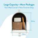 Architectural Mailboxes Admiral Rust-Proof Aluminum Metal Post Mounted Mail Box for Outside, White, Large Curbside Mailbox, USPS Approved for Residential Delivery