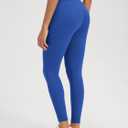 ODODOS Tummy Control 7/8 Compression Leggings for Women 25" High Waist Workout Yoga Pants with High-Positioned Pockets, Royal Blue, Large (Blue, L)