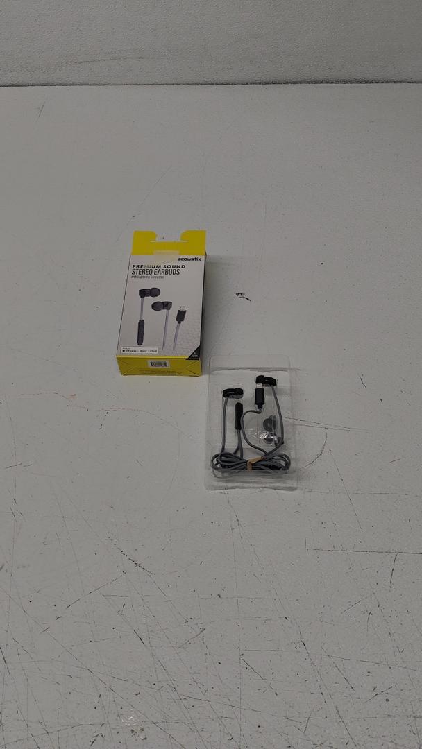 acoustix Premium Sounds Stereo Earbuds with Apple 8-pin connector