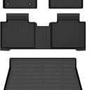 All Weather Car Floor Mats & Cargo Liner Set for Subaru Solterra 2023 2024 2025/ bZ4X 2023 2024 Custom Fit Accessories - Black