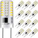 Dimmable G8 LED Bulbs Daylight White 6000K 3W Equivalent to T4 Bi-Pin Base 120V 20W-25W Halogen Bulbs for Under Cabinet Light, Under Counter Kitchen Lighting (12-Pack)