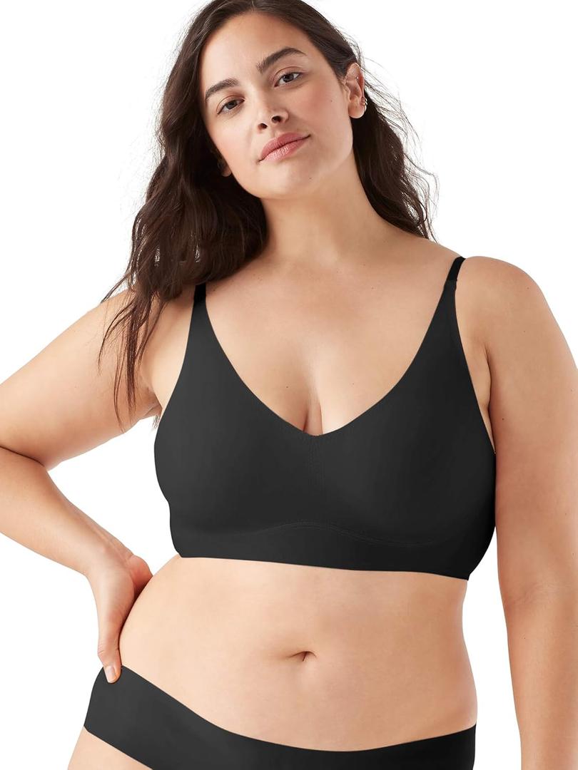 True & Co Women's True Body Lift Triangle Adjustable Strap Bra ((Medium) 34-36A/D, Black)