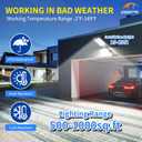 Solar Lights Outdoor, IP66 Waterproof Street Lights Outdoor, 6500K Dusk to Dawn Solar Security Flood Lights Motion Sensor with Remote Control for Yard, Entryway Garage, Porch 4 Pack, 1PACK
