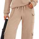 PRETTYGARDEN 2 Piece Sets for Women Fall 2025 Sweatsuits Outfits Lounge Matching Hoodie Set Travel Track Suits Winter Clothes (Small, Light Khaki)