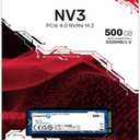 Kingston NV3 500GB M.2 2280 NVMe SSD | PCIe 4.0 Gen 4x4 | Up to 5000 MB/s | SNV3S/500G