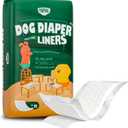 PAWPANG Disposable Dog Diaper Liners Booster Pads for Male & Female Dogs, 100ct, 5 Sizes Options, Doggie Diaper Inserts fit Most Types of Dog Diapers - Pet Belly Bands & Male Wraps (Medium(100ct)) (Standard Pack)