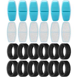 Cat Fountain Replacement Filters: 24 Pet Fountain Filter for FOFNON Cat Water Fountains - 6 Months Set of Pet Fountains Filter - Including12 Pieces Filters + 12 Pieces Sponges