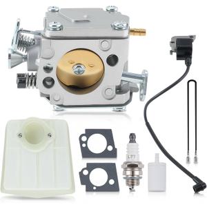 Carbhub Carburetor Fit for Husqvarna 61 266 268 272 272XP Chainsaw with Ignition Coil Filter Spark Plug