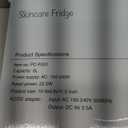 YLFU Mini Fridge for Bedroom, 6L Skincare Fridge with Dimmable LED Light Mirror for Dorm & Office, Portable Cooler & Warmer Small Compact Refrigerator for Skincare, Makeup and Cosmetics, White