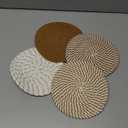 Trivets for Hot Dishes, Hot Pads for Kitchen, 7'' Trivets for Hot Pots and Pans, Pot Holders for Kitchen, Pot Holders Heat Resistant 4-Pcs, Kitchen Essentials for New Home (Brown)