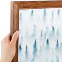 ArtToFrames 14x14 Inch Brown Picture Frame, This 1.25" Custom Wood Poster Frame is Walnut Stain on Solid Red Oak, for Your Art or Photos - Comes with Regular Glass, WOM0066-59504-YWAL-14x14