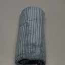 MIULEE Decorative Throw Pillow Covers for Couch Bed Livingroom 20x20 Inch Set of 2 Dusty Blue Boho Accent Throw Pllows Broadside Striped Patchwork Soft Corduroy Summer Coastal Pillowcases