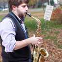 Alto Saxophone Lyre Sheet Music Holder- 18CM, Sax Marching Lyre Clamp- on Vertical Music Sheet Clip (Silver)