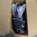 Foldable Rollator Walkers with Seat for Seniors, 450 lb Capacity, 8'' Wheels, 18" Big Seat, 6-Position Adjustable Height, Heavy-Duty Aluminum Rolling Walker (Purple)