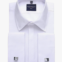 Alimens & Gentle Men's Dress Shirts French Cuff Long Sleeve Regular Fit Formal Tuxedo Cufflinks Shirt, 17.5 34/35