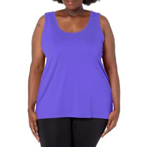 Hanes Comfortblend Women's Cooldri Performance Scoopneck Tank Top (1X, Petal Purple)