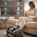 JZBRAIN Pro Shiatsu Foot Massager with Heat for Plantar Fasciitis | L1-L9 Compression, Roller Kneading, Vibration, Soothing Heating, Remote Control, Adjustable Stand for Flat or Angled Use