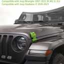 for Jeep Hood Latches Lock Catch Kit for Jeep Wrangler JK JKU 2007-2017 for Wrangler JL JLU 2018 up for Gladiator JT 2020 up, Exterior Accessories (Green) 2pcs