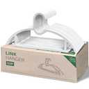 15" Compact Slim & Slimlink Interlocking Clothes Hangers, Space-Saving Lightweight Plastic Hangers for Small Closets, Dorms, Apartments, Travel, RVs & Petite Clothing (White, 50)