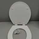 BEMIS 500EC 390 Toilet Seat with Easy Clean & Change Hinges, 1 Pack Round, Cotton White