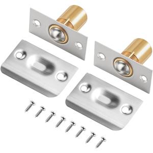 2PCS YsDiYxYw Ball Catch for Top of Door-Closet Door Latch Replacement Hardware, Stainless Steel, Recessed Installation, Adjustable Spring