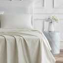 Linen Closet Luxury Cotton 400 Thread Count Ultimate Cotton Percale 4-Piece Sheet Set, Queen, Tan