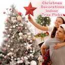 6 Pcs 14 Inch Christmas Tree Picks Velvet Christmas Ornaments Spheres Ball Pick Velvet Xmas Tree Branches Hanging Decoration Wreath Home Office Party Ornament(Pink,White)