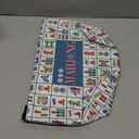 American Mahjong Empty Bag - White Printed Mahjong Tile Bag (13x7 Inches,Only Case)