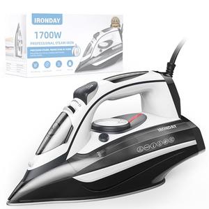 IRONDAY 1700W Steam Iron for Clothes 20s Fast Heat-up, Non-Stick Ceramic Soleplate, 14.07oz Large Water Tank, Auto-Off, Burst Steam, Self-Cleaning, roning Clothes for Home