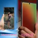 2 x for Samsung Galaxy S25/S24 Privacy Screen Protector, 2 Pack [Not Glass] Gradient Colorful Anti-Spy Anti-Blue Light Flexible PET Film + Easy Installation Frame Smooth Sensitive Full Cover