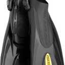 Cressi Short Open Heel Swim Fins - Adjustable Fit for Snorkeling, Easy-Kick Swimming Fins - Secure Heel Strap for Diving Gear (M/L | US Man 8.5/11 | US Lady 9.5/12 | EU 41/44, Yellow)