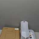 MOPALL Small Bathroom Trash Can with Lid, 2.6 Gallons / 10 L Slim Plastic Garbage Bin with Pop-Up Lid, Mini Waste Basket Can Dog Proof for Kitchen, Bedroom, Office, Laundry, Toilet, Rv, White