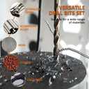 Hymnorq 8-Piece M35 Cobalt Steel Drill Bit Set (3mm-10mm), Dual Twist Flute, Bronze Finish, 135 Split Point, with Plastic Index Case, Ideal for Metals Like Stainless Steel Iron Aluminum and Copper