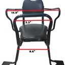 Rear Kid's Bike seat,Rear Child Bike seat,Rear Mount Bike seat with Armrests,Pedals and Harness for Most Adult Bike Ages 2 to 8 Years(Up to 110lb)