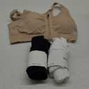 Women's Zip Front Sports Bra Wireless Post-Surgery Bra Active Yoga Sports Bras XL