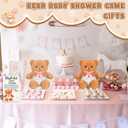 25 Pack Baby Shower Games Blindfold Diaper Changing Kit - 12 Inch Bear Dolls with Diapers, Fun Bridal Shower & Gender Reveal Games Supplies, Group Activity for Adults(Pink)