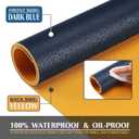 K KNODEL Large Office Leather Desk Mat, Mouse and Keyboard Pad, Computer and Laptop Mat, Desktop Protector and Cover, Writing Pad and Blotter (35.4"x17", Dark Blue)