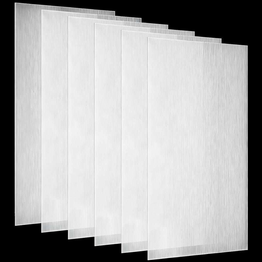 Pushglossy 23.75" x 47.75" x 0.2" Fluorescent Light Covers Classroom Office Diffuser Panels for 2x4ft Drop Ceiling Light Fixture Polycarbonate Replacement Cover for Hospitals Home(6 Pack,Clear)