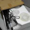 Fiqevs 3 Globe Mid Century Modern Floor Lamp, 3 x 800LM LED Bulbs Included, Matt Black Standing Lamp with Sphere Frosted Glass Shade, Vintage Retro Tall Pole Lamp for Living Room, Bedroom Office