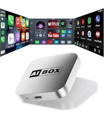 Wireless Carplay Adapter 2026 Upgrade Netflix Tiktok YouTube, Ai Box 2in1 for iPhone Carplay & Android Auto Stable Connect/Reconnect, Plug & Play Convert Wired Carplay to Wireless Adapter