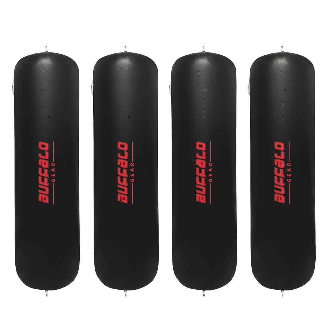 Buffalo Gear Boat Fenders 4 Pack Boat Bumpers for Docking 6.3" x 24" Inflatable Boat Buoys Bumpers with Air Pump