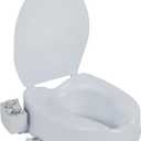 Drive Medical PreserveTech Raised Toilet Seat with Bidet (Adjustable Temperature) Toilet Seat Riser, Elevated Toilet Seats for Seniors, Toilet Seat Bidet, Toilet Seat Elevator with Bidet Sprayer