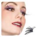 Black Cat eye Gothic Black Petal Design Feather Lashes - Natural-to-Subtle Dramatic Gradient Eyelashes for Everyday & Gothic Looks wedding Show Halloween Cosplay Wedding false lashes