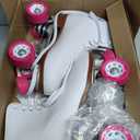 Chicago Skates Classic Quad Roller Skates for Women & Men Durable & Top Performance, Adjustable High-Top Boots for Safe Indoor/Outdoor Roller Derby60mm PU Wheels & Semi-Precision Bearings, Size 8 