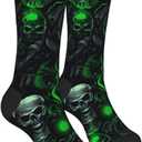 Alien Funny Socks Novelty Crew Socks For Women Men (Black)