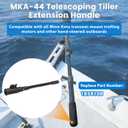 MKA-44 Telescoping Extension Handle Compatible with Minn Kota Transom-Mount Trolling Motors & Most Hand-Steer Outboard Motors | 24" to 40" Adjustable, Tool-Free Install for Enhanced Control