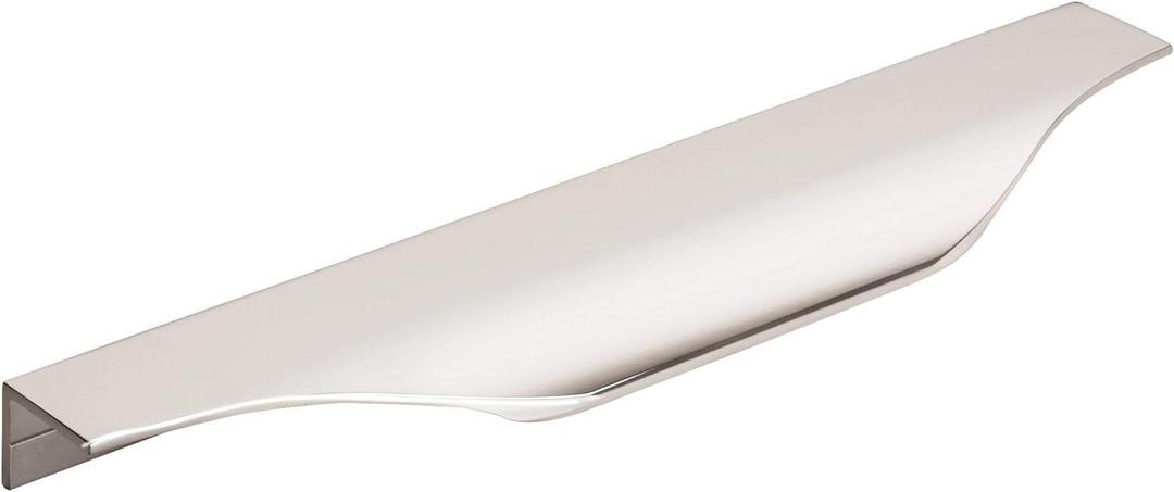 Amerock | Cabinet Edge Pull | Polished Chrome | 6-9/16 inch (167 mm) Center to Center | Aloft | 1 Pack | Drawer Pull | Drawer Handle | Cabinet Hardware