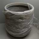 Kante 15.3" Dia Round Concrete Planter, Outdoor Indoor Large Plant Pots Containers with Drainage Hole and Rubber Plug for Home Garden Patio, Buff Concrete